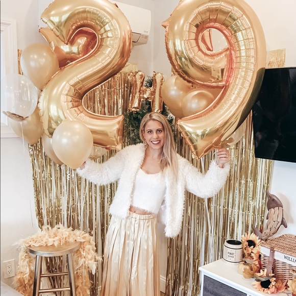 Vintage Gold Pleated Midi Skirt - Picture 4 of 4